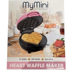 MyMini Heart-Shaped Waffle Maker Gift Stocking Stuffer Valentines Twee Coquette